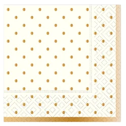 Design Design Bev Nap - Cream Gold Dots