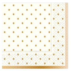 Design Design Bev Nap - Cream Gold Dots