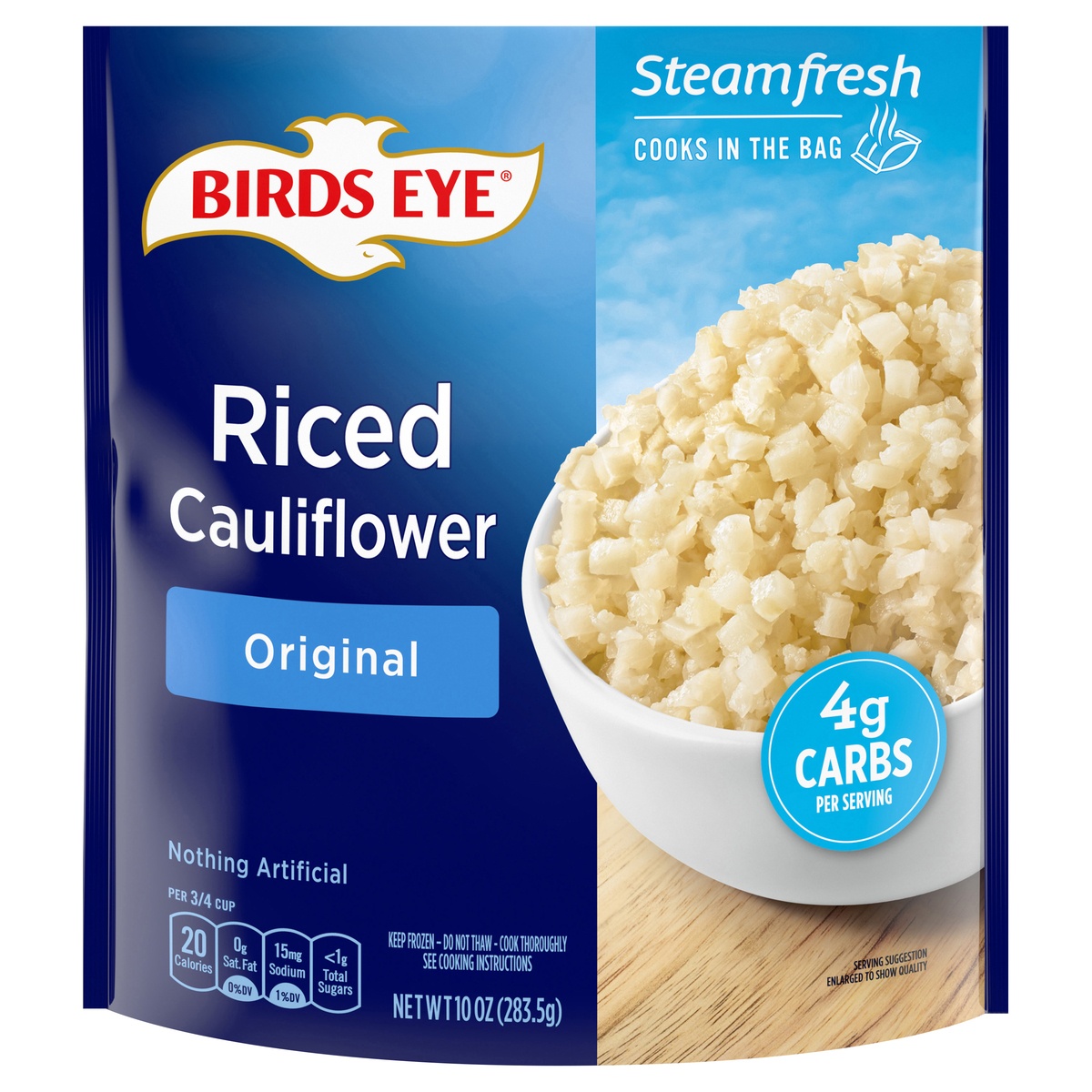 slide 1 of 10, Birds Eye Steamfresh Original Riced Cauliflower, 10 oz