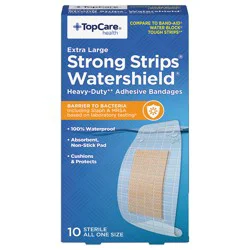 TopCare Health Watershield Heavy-Duty Extra Large Adhesive Bandages - 10 ct