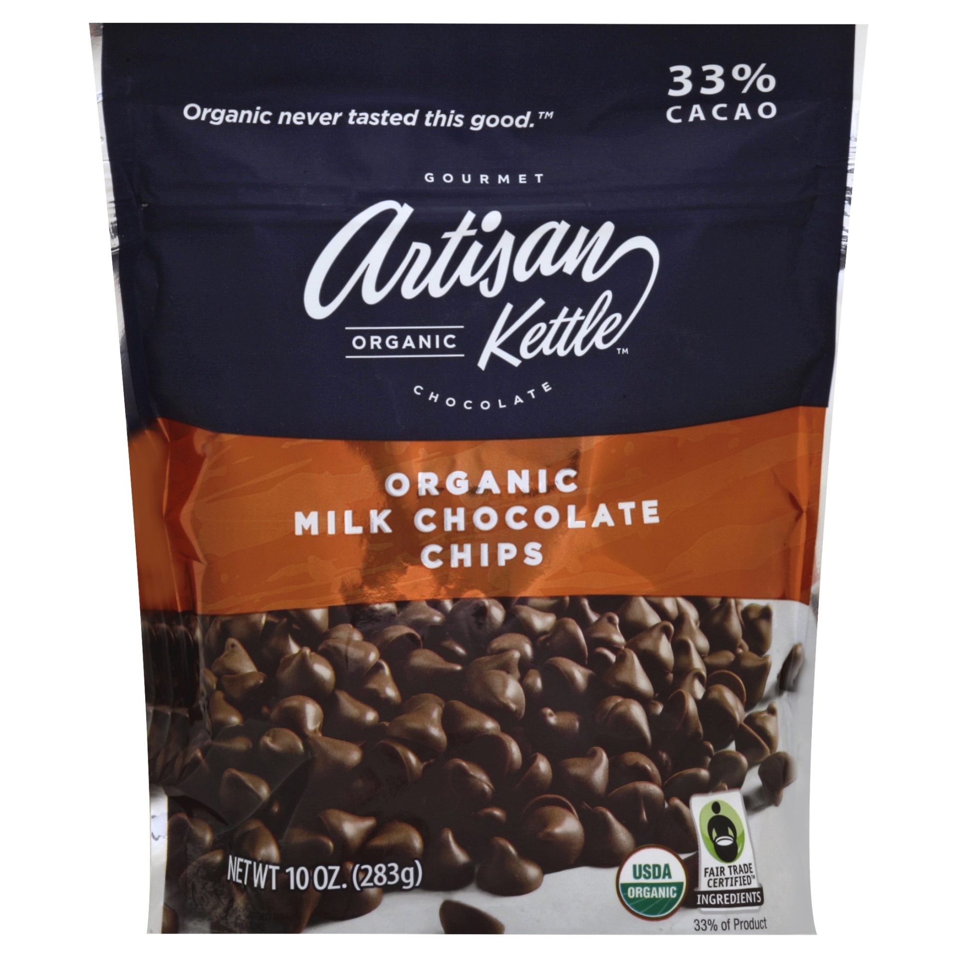 slide 1 of 2, Artisan Kettle Artket Milk Chocolate Chips, 10 oz