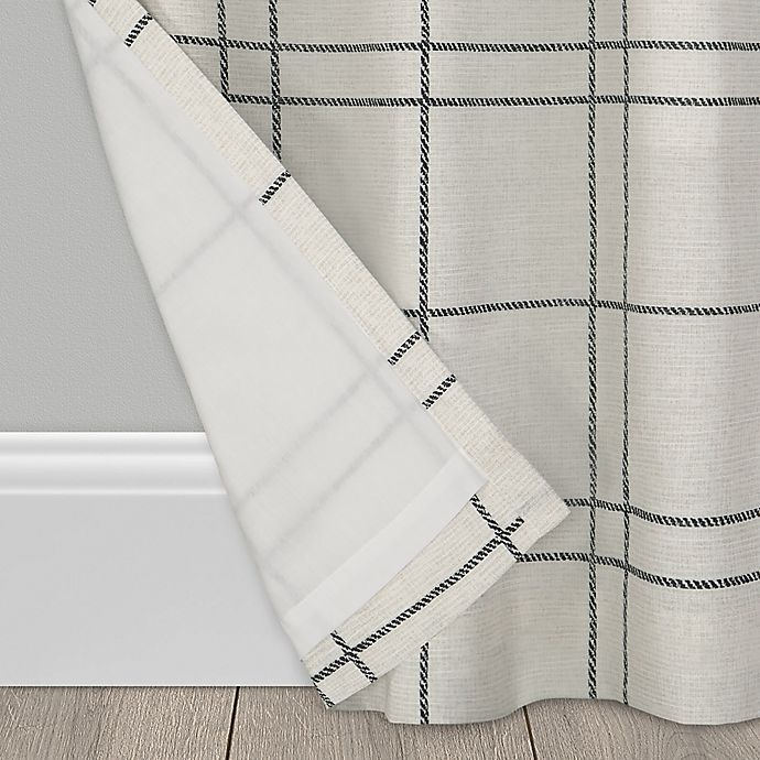 slide 5 of 8, Mercantile Altura Plaid Grommet Window Panel - Ivory, 63 in