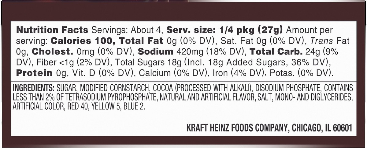 slide 8 of 9, Jell-O Devil's Food Instant Pudding & Pie Filling Mix, 3.8 oz Box, 3.8 oz