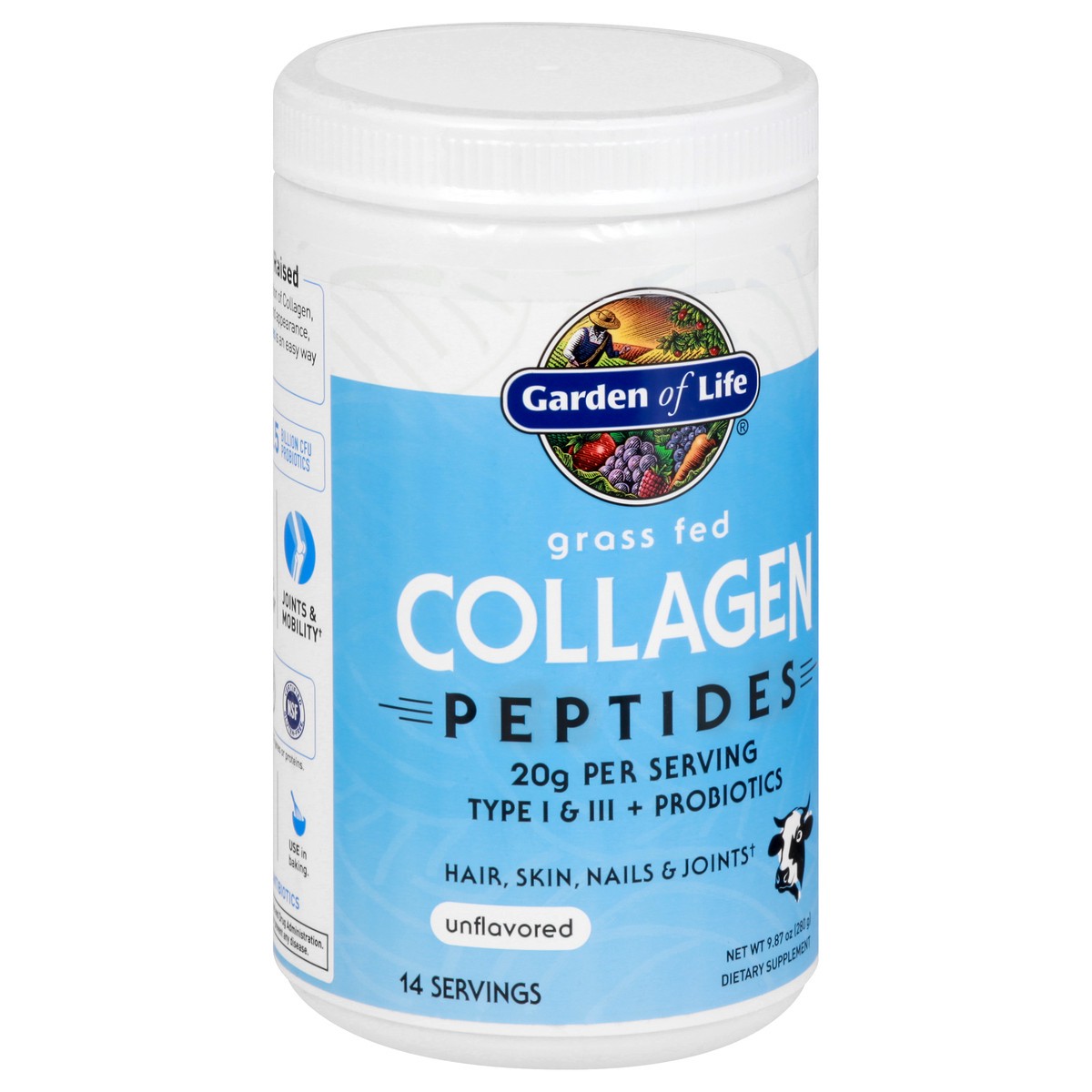 slide 2 of 9, Garden of Life Unflavored Collagen Peptides 9.87 oz, 9.87 oz