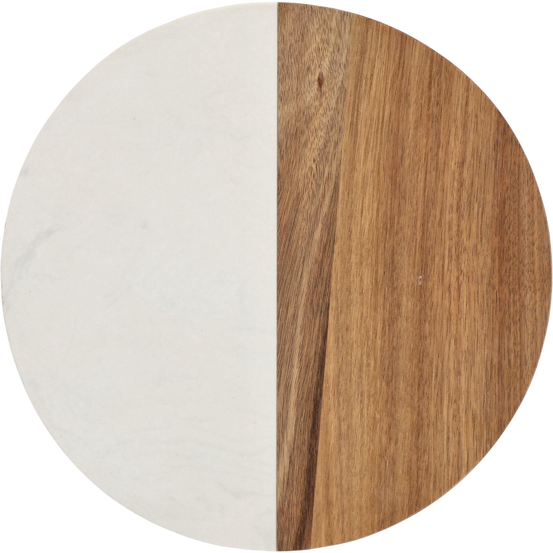 slide 1 of 1, our goods Round Marble & Wood Charcuterie Board, 13ftft