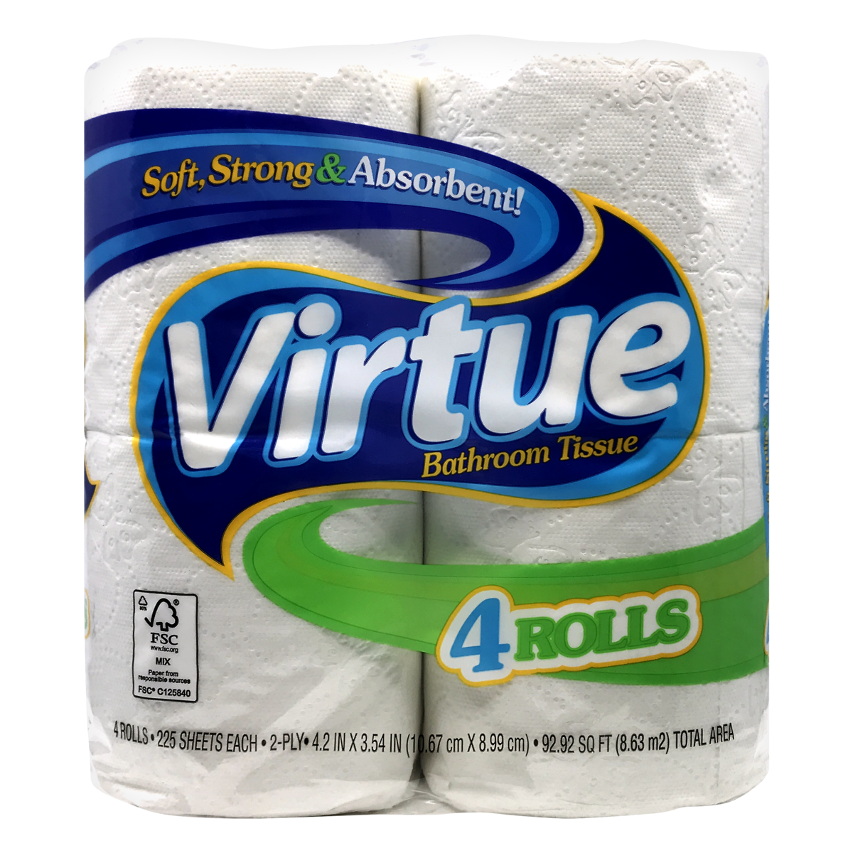 slide 1 of 1, Virtue Cider Regular 2Ply Bath Tissue, 4 ct