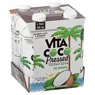 slide 1 of 1, Vita Coco Pressed Original Coconut Water 16.9 oz Bottles, 4 ct