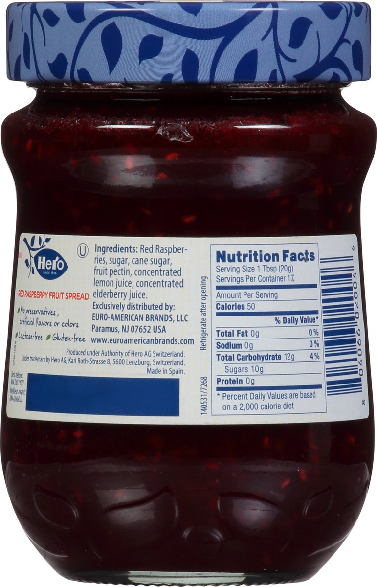 slide 3 of 12, Hero Fruit Spread Premium Red Raspberry - 12 Oz, 12 oz