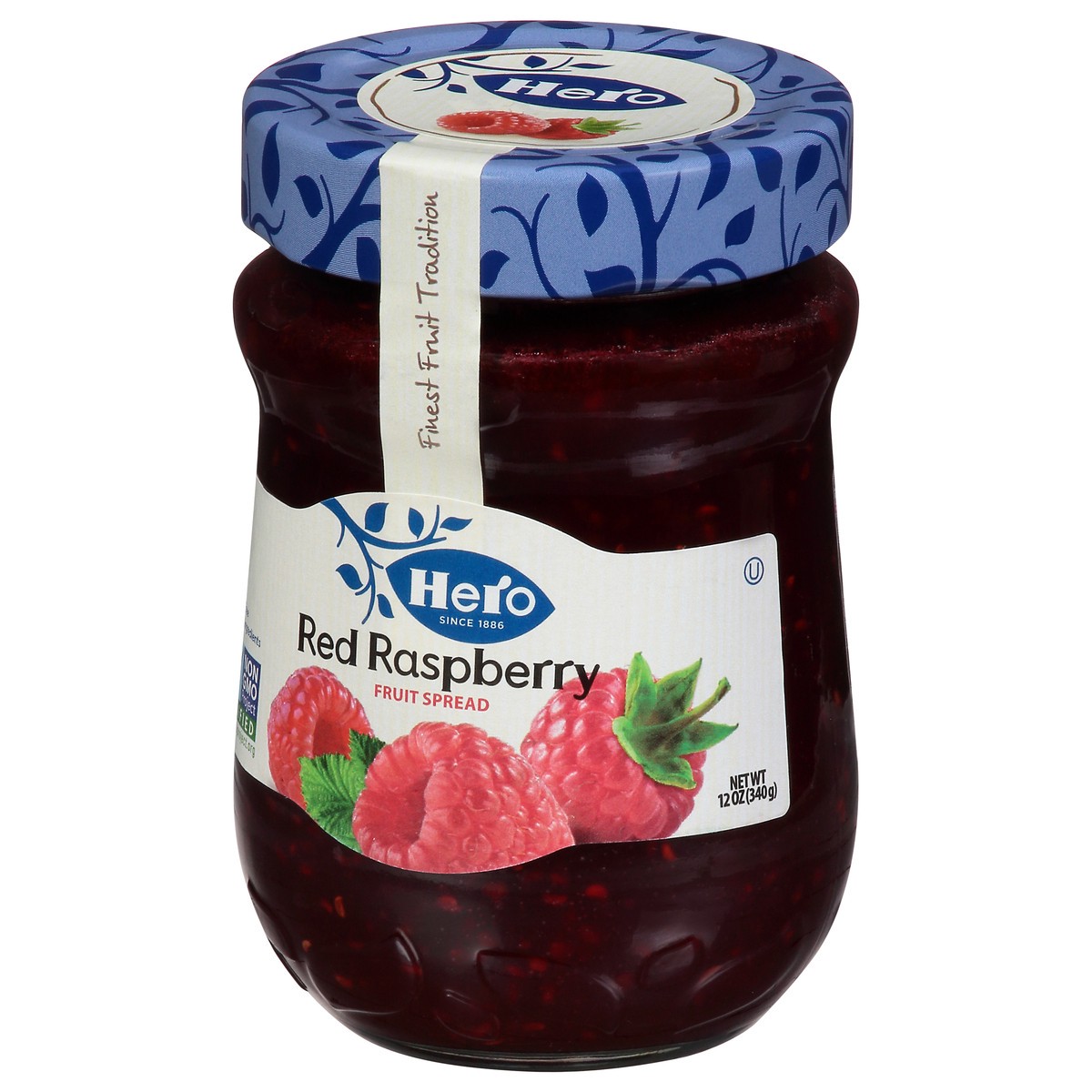 slide 6 of 12, Hero Fruit Spread Premium Red Raspberry - 12 Oz, 12 oz