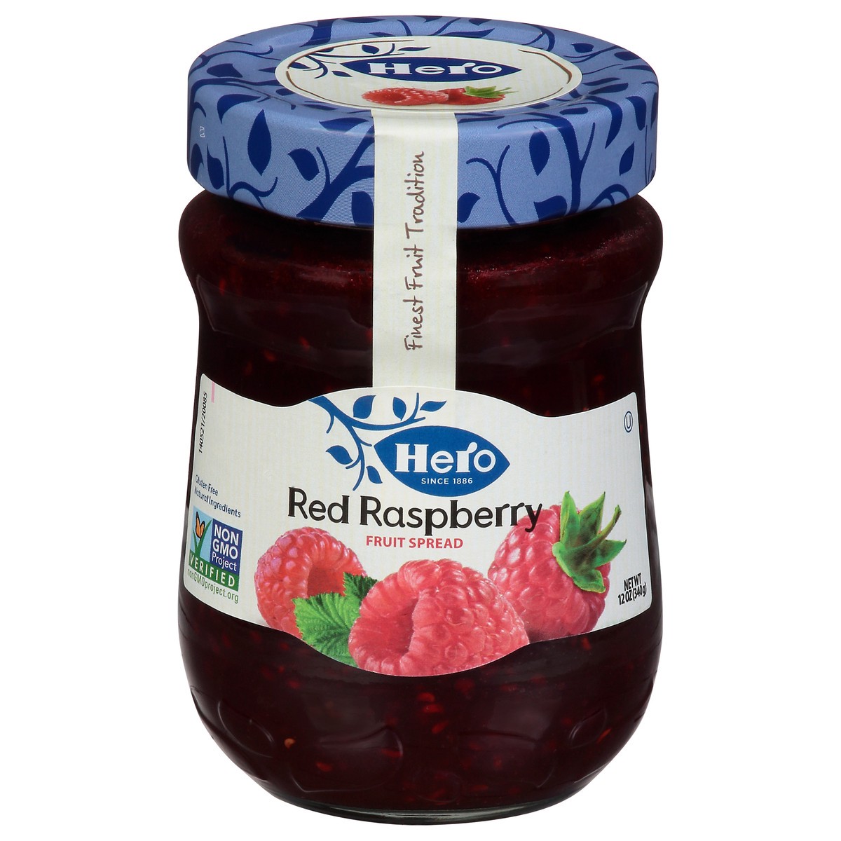 slide 1 of 12, Hero Fruit Spread Premium Red Raspberry - 12 Oz, 12 oz