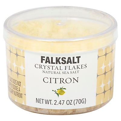 slide 1 of 1, Falksalt Citron Crystal Flakes Natural Sea Salt, 2.47 oz