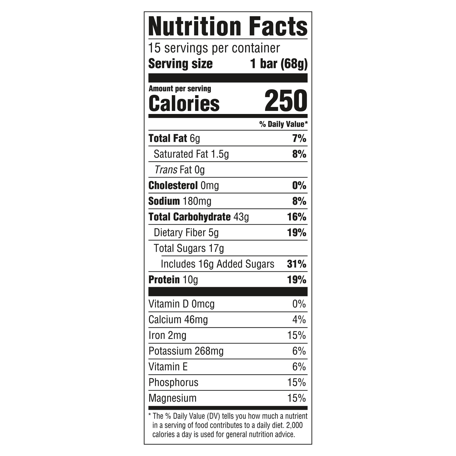slide 5 of 8, CLIF BAR - Chocolate Brownie Flavor - Made with Organic Oats - 10g Protein - Non-GMO - Plant Based - Energy Bars - 2.4 oz. (15 Pack), 36 oz