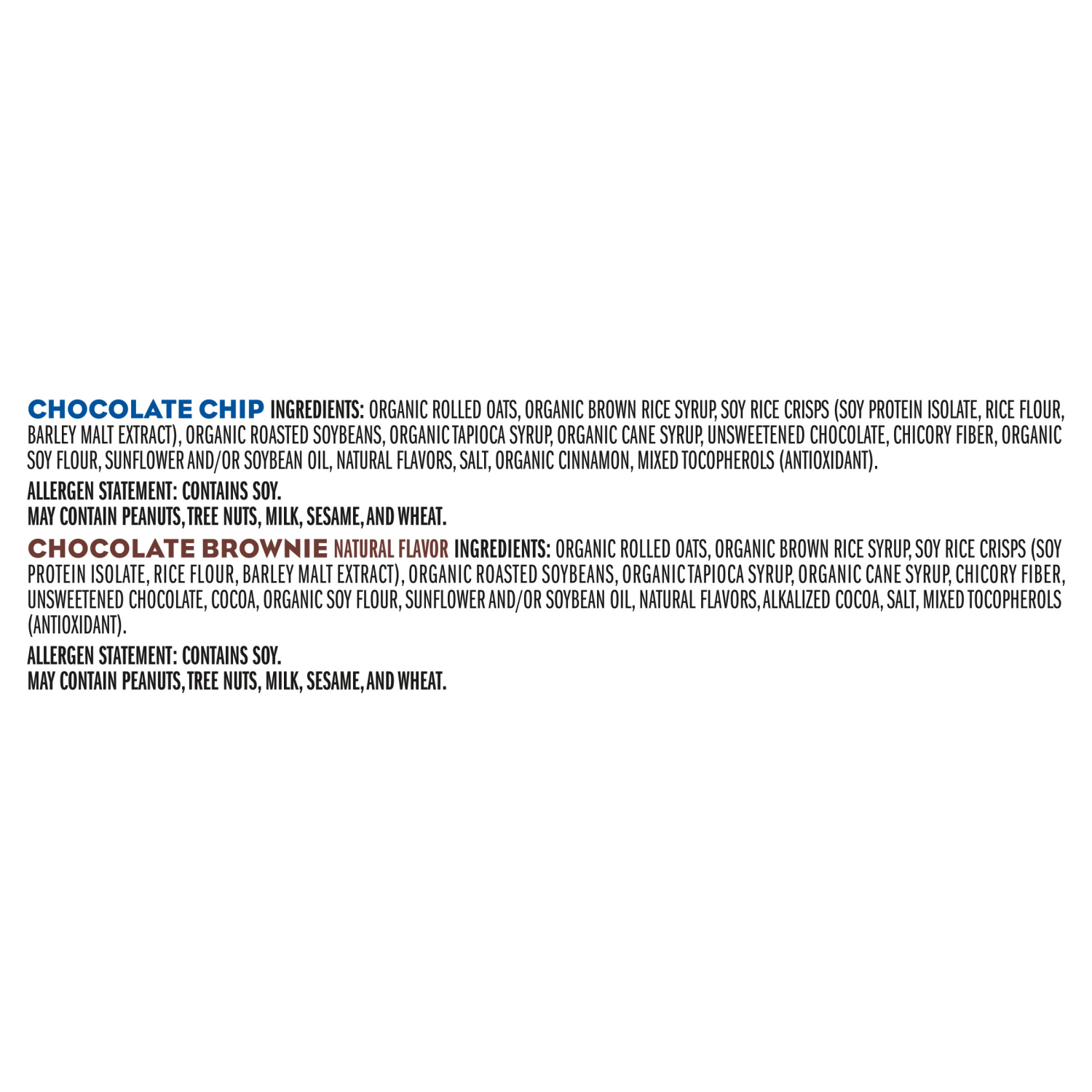 slide 3 of 8, CLIF BAR - Chocolate Chip and Chocolate Brownie - Variety Pack - Made with Organic Oats - 10g Protein - Non-GMO - Plant Based - Energy Bars - 2.4 oz. (15 Pack), 15 ct