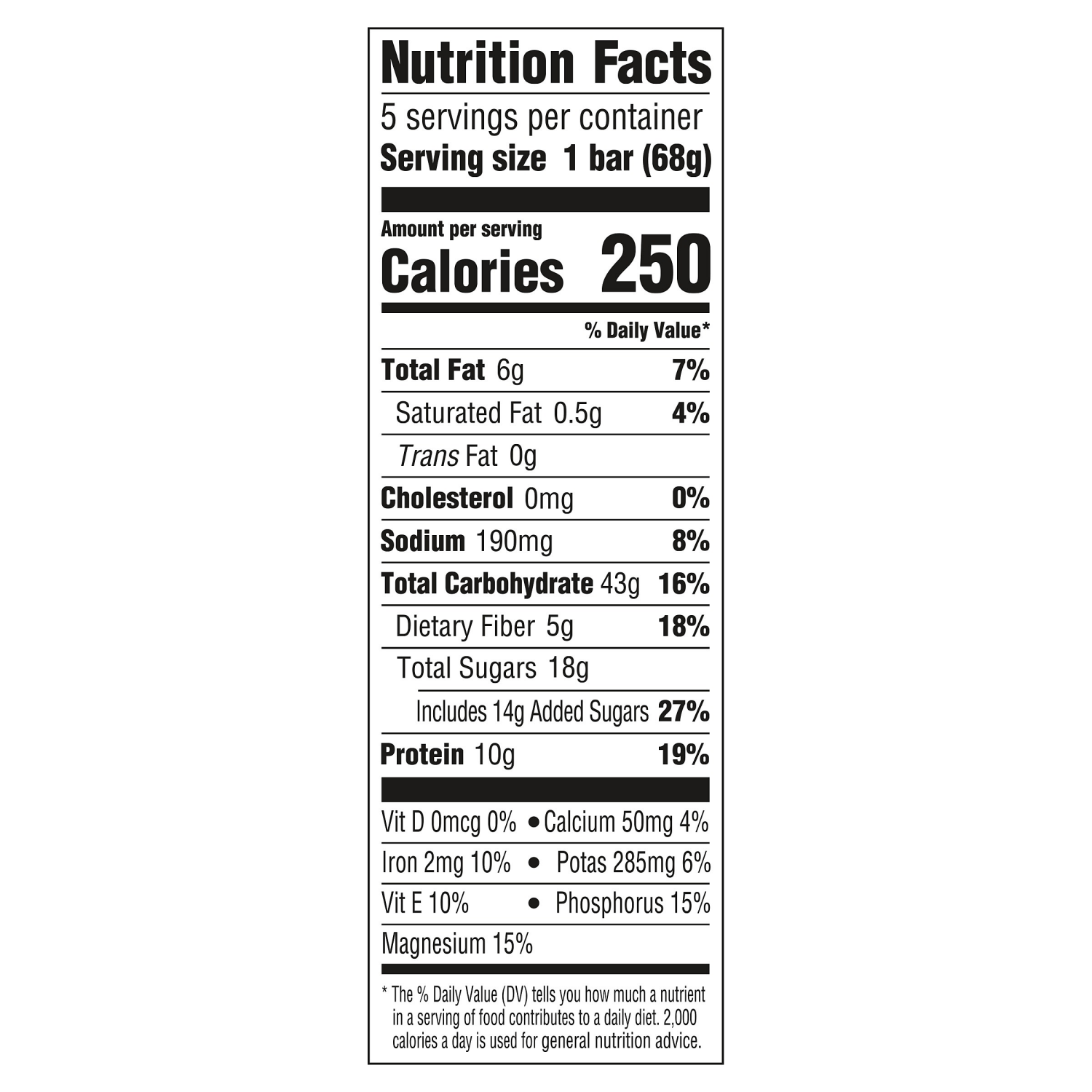 slide 5 of 8, CLIF BAR - Oatmeal Raisin Walnut - Made with Organic Oats - Energy Bars - Non-GMO - Plant Based Protein Bars (5 Pack), 5 ct