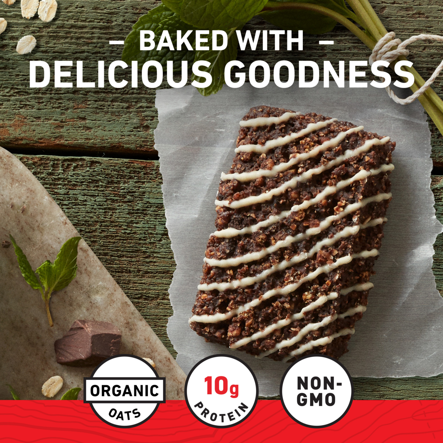 slide 2 of 8, CLIF BAR - Cool Mint Chocolate with Caffeine - Made with Organic Oats - Energy Bars - Non-GMO - Plant Based Protein Bars (5 Pack), 5 ct