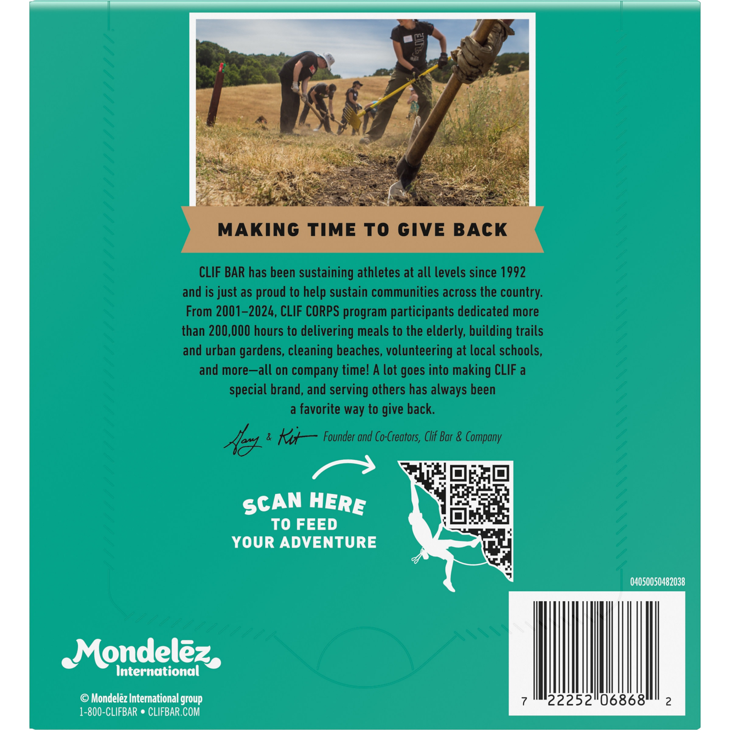 slide 8 of 8, CLIF BAR - Cool Mint Chocolate with Caffeine - Made with Organic Oats - Energy Bars - Non-GMO - Plant Based Protein Bars (5 Pack), 5 ct