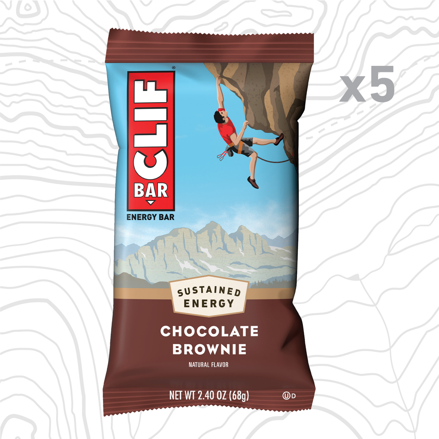 slide 4 of 8, CLIF BAR - Chocolate Brownie Flavor - Made with Organic Oats - Energy Bars - Non-GMO - Plant Based Protein Bars (5 Pack), 5 ct