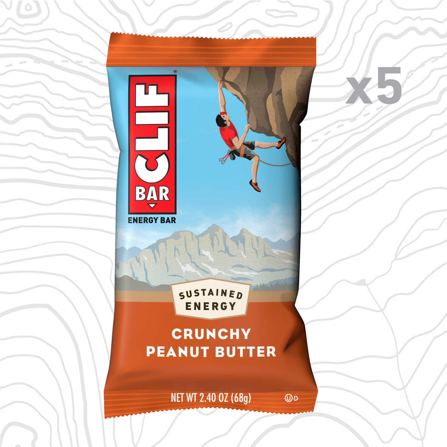 slide 4 of 8, CLIF BAR - Crunchy Peanut Butter - Made with Organic Oats - Energy Bars - Non-GMO - Plant Based Protein Bars (5 Pack), 5 ct