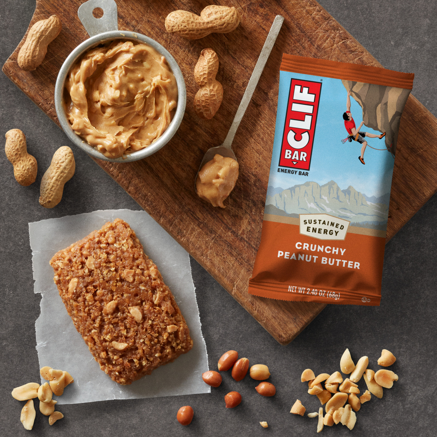 slide 2 of 8, CLIF Bar Crunchy Peanut Butter Energy Bar - 2.4 oz, 2.4 oz
