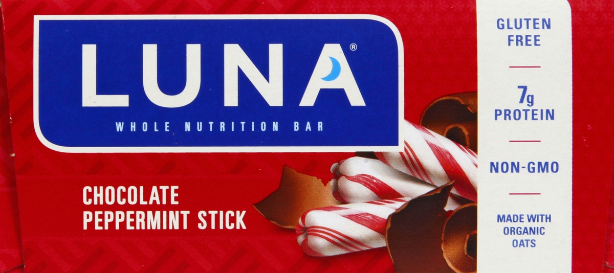 slide 4 of 4, Luna Chocolate Peppermint Stick Nutrition Bar,