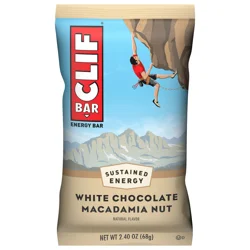 CLIF BAR - Energy Protein Bars - White Chocolate Macadamia Nut - Made with Organic Oats - Energy Bars - Non-GMO - (1 Count)