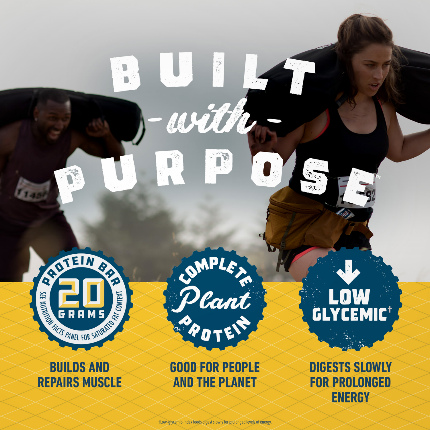 slide 4 of 8, CLIF Builders CLIF BUILDERS Protein Bars - Vanilla Almond Flavor - 20g Plant Based Protein - Gluten Free - Non-GMO - Low Glycemic - No Artificial Sweeteners - 2.4 oz. (6 Pack), 6 ct