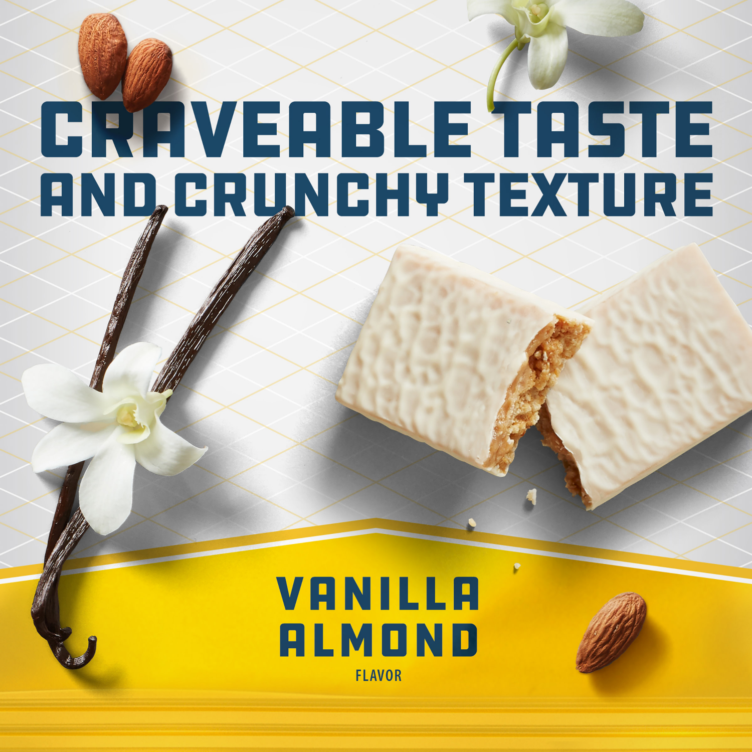 slide 6 of 8, CLIF Builders CLIF BUILDERS Protein Bars - Vanilla Almond Flavor - 20g Plant Based Protein - Gluten Free - Non-GMO - Low Glycemic - No Artificial Sweeteners - 2.4 oz. (6 Pack), 6 ct