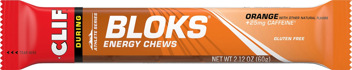 slide 4 of 10, CLIF Orange Energy Chews, 2.12 oz