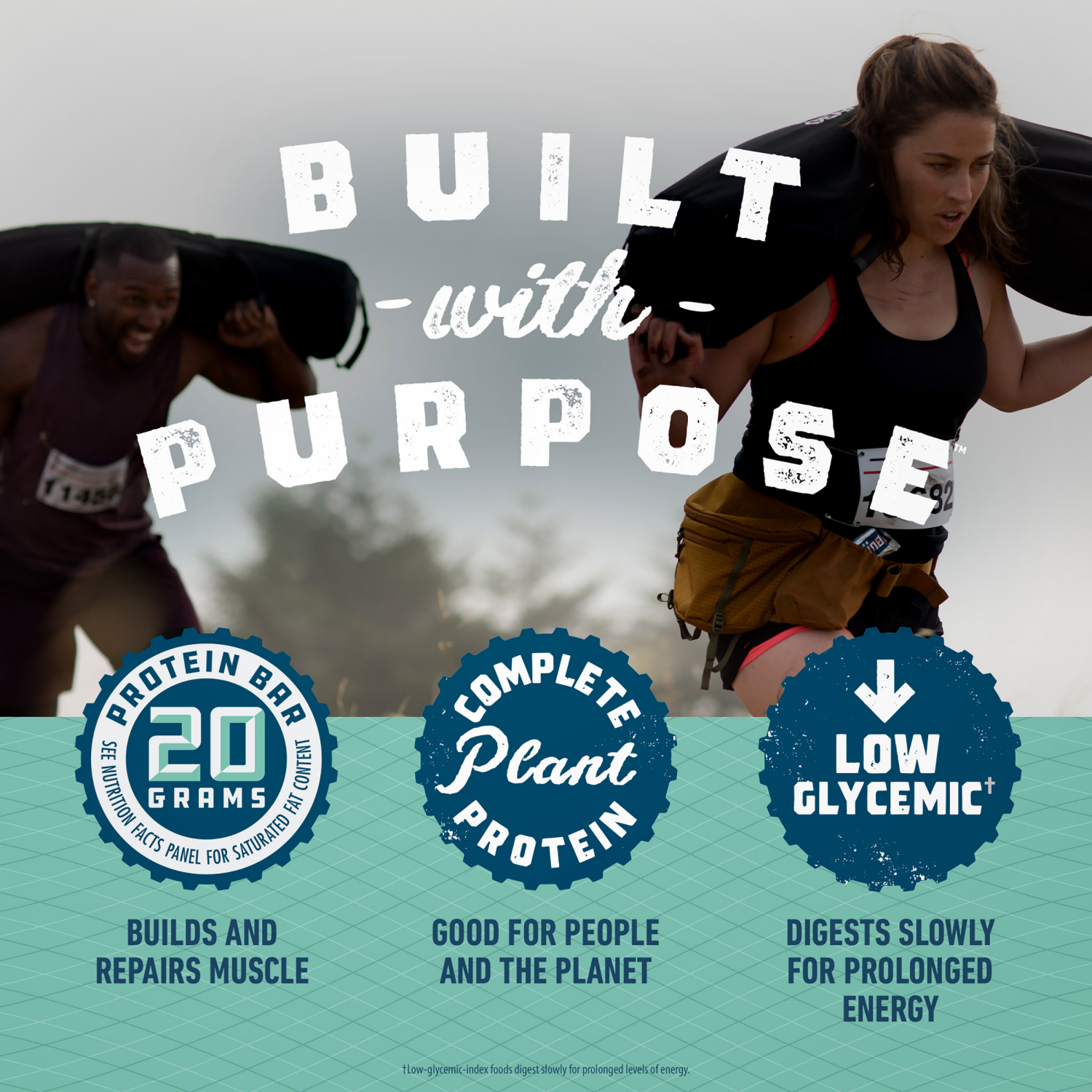 slide 4 of 8, CLIF Builders CLIF BUILDERS Protein Bars - Chocolate Mint Flavor - 20g Plant Based Protein - Gluten Free - Non-GMO - Low Glycemic - No Artificial Sweeteners - Value Pack, 2.4 oz. (12 Count), 12 ct