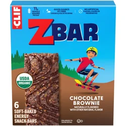 Zbar - Chocolate Brownie - Soft-Baked Energy Snack Bars - Non-GMO - 11g Whole Grains - USDA Organic Granola Bars (6 Pack)