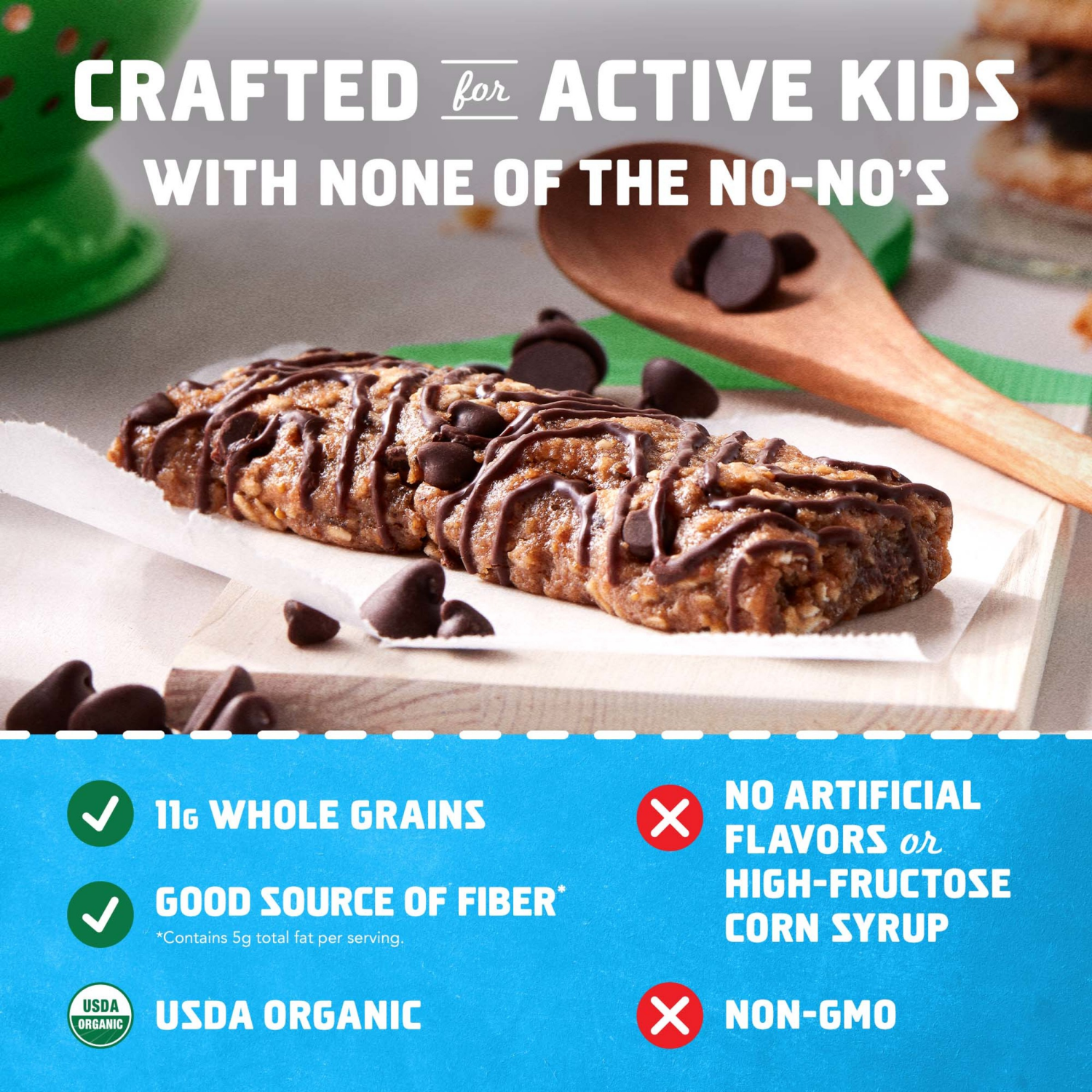 slide 4 of 8, Zbar - Chocolate Chip - Soft-Baked Energy Snack Bars - Non-GMO - 12g Whole Grains - USDA Organic Granola Bars (12 Pack), 12 ct