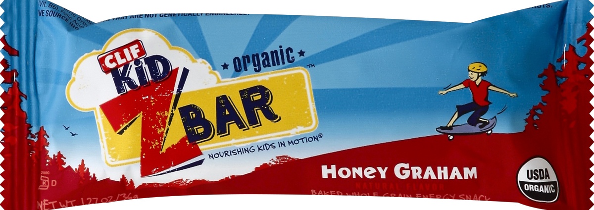 slide 5 of 5, CLIF Kid Organic Honey Graham Zbar Energy Snack, 1.27 oz