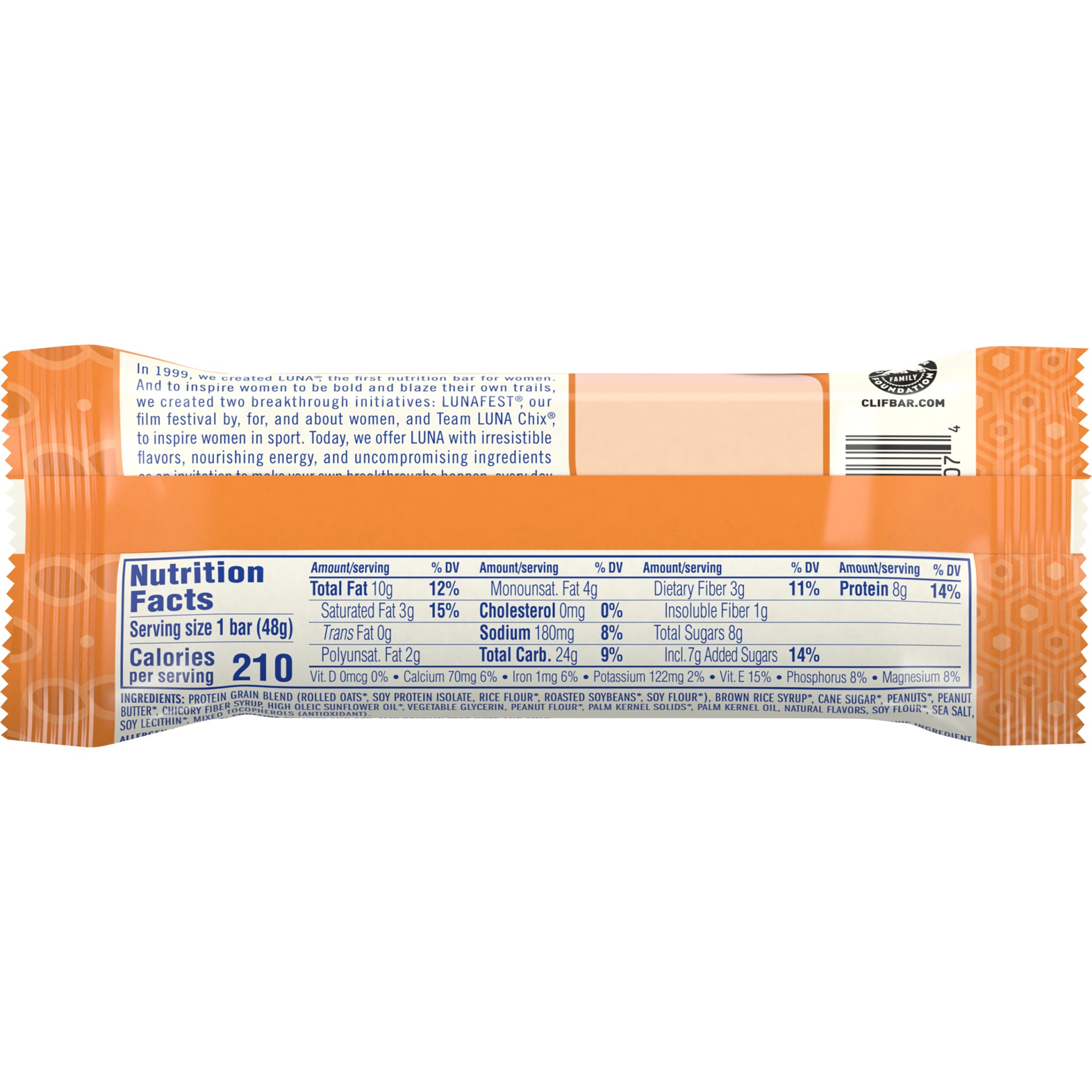 slide 5 of 6, Luna Bar Creamy Dreamy Peanut Butter, 1.69 oz