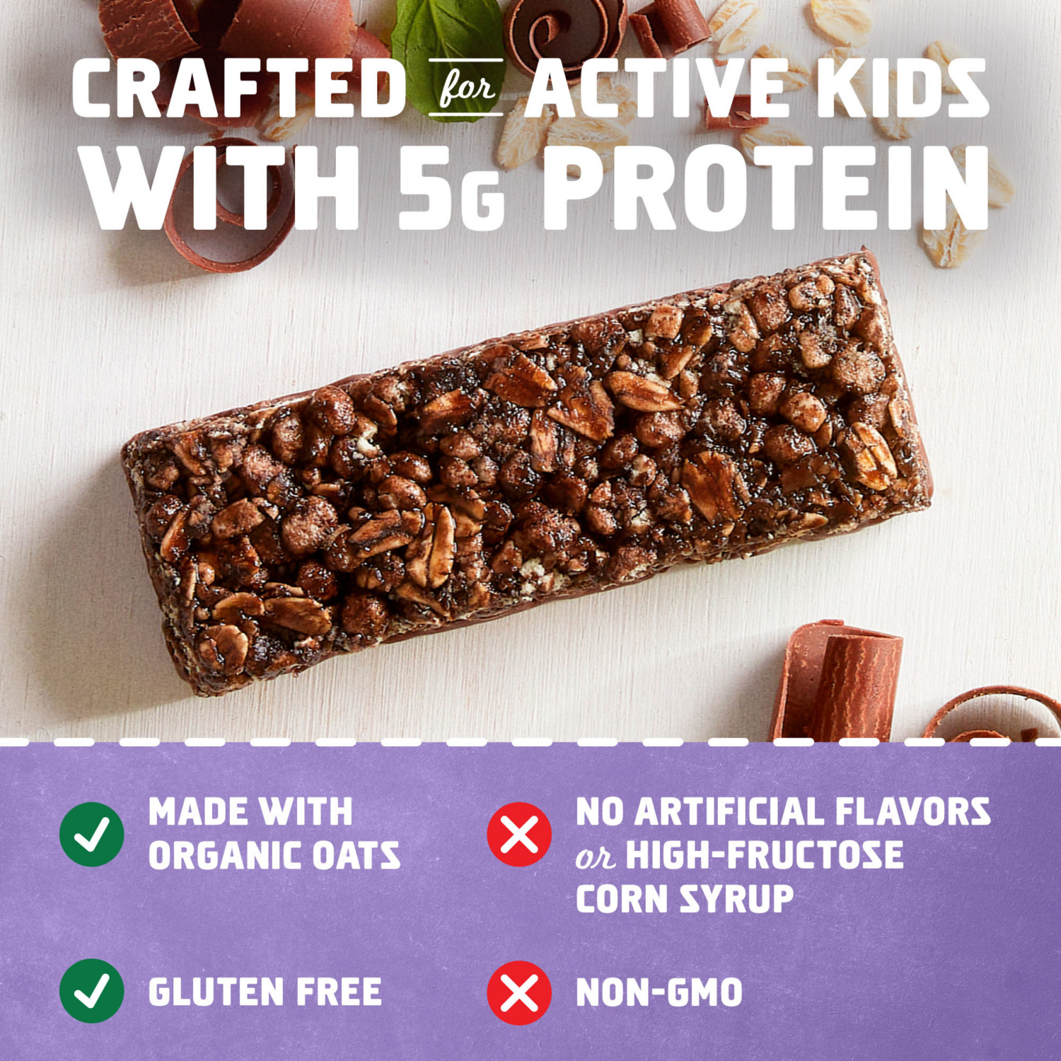 slide 4 of 8, CLIF Organic Zbar Chocolate Mint Protein Bars, 5 ct