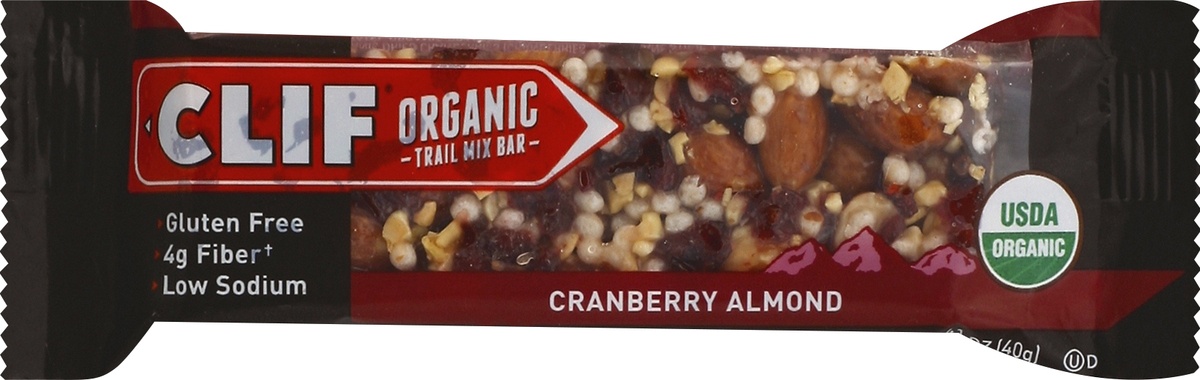 slide 5 of 5, CLIF Cranberry Almond Organic Trail Mix Bar, 1.41 oz
