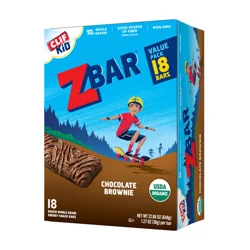 CLIF Kid Zbar Organic Chocolate Brownie Baked Whole Grain Energy Snack Bars