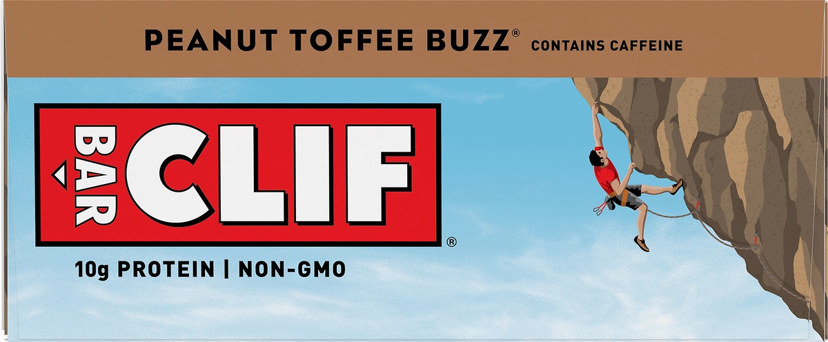 slide 9 of 10, CLIF Peanut Toffee Buzz Energy Bars, 12 ct; 2.4 oz