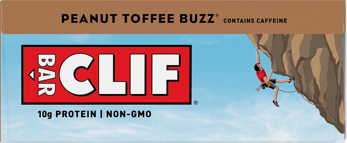 slide 10 of 10, CLIF Peanut Toffee Buzz Energy Bars, 12 ct; 2.4 oz