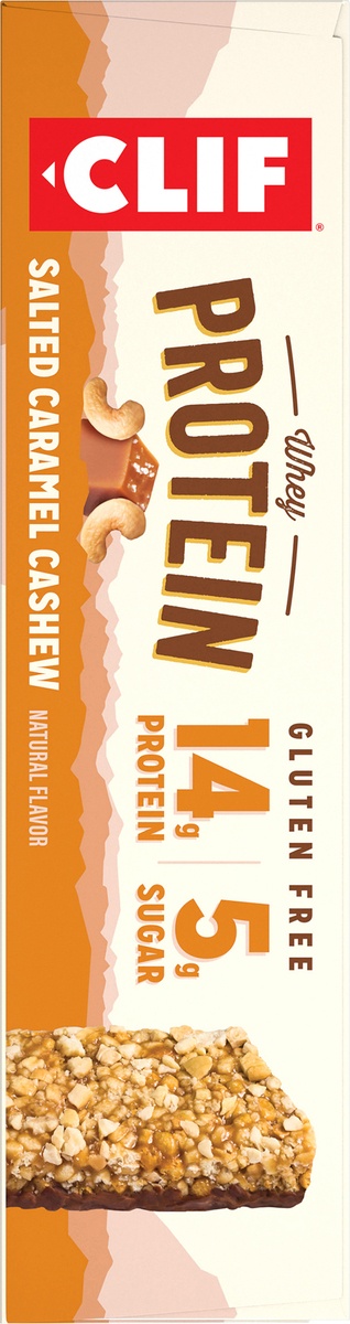 slide 6 of 9, CLIF Whey Protein Bar - Salted Caramel Cashew, 5 ct