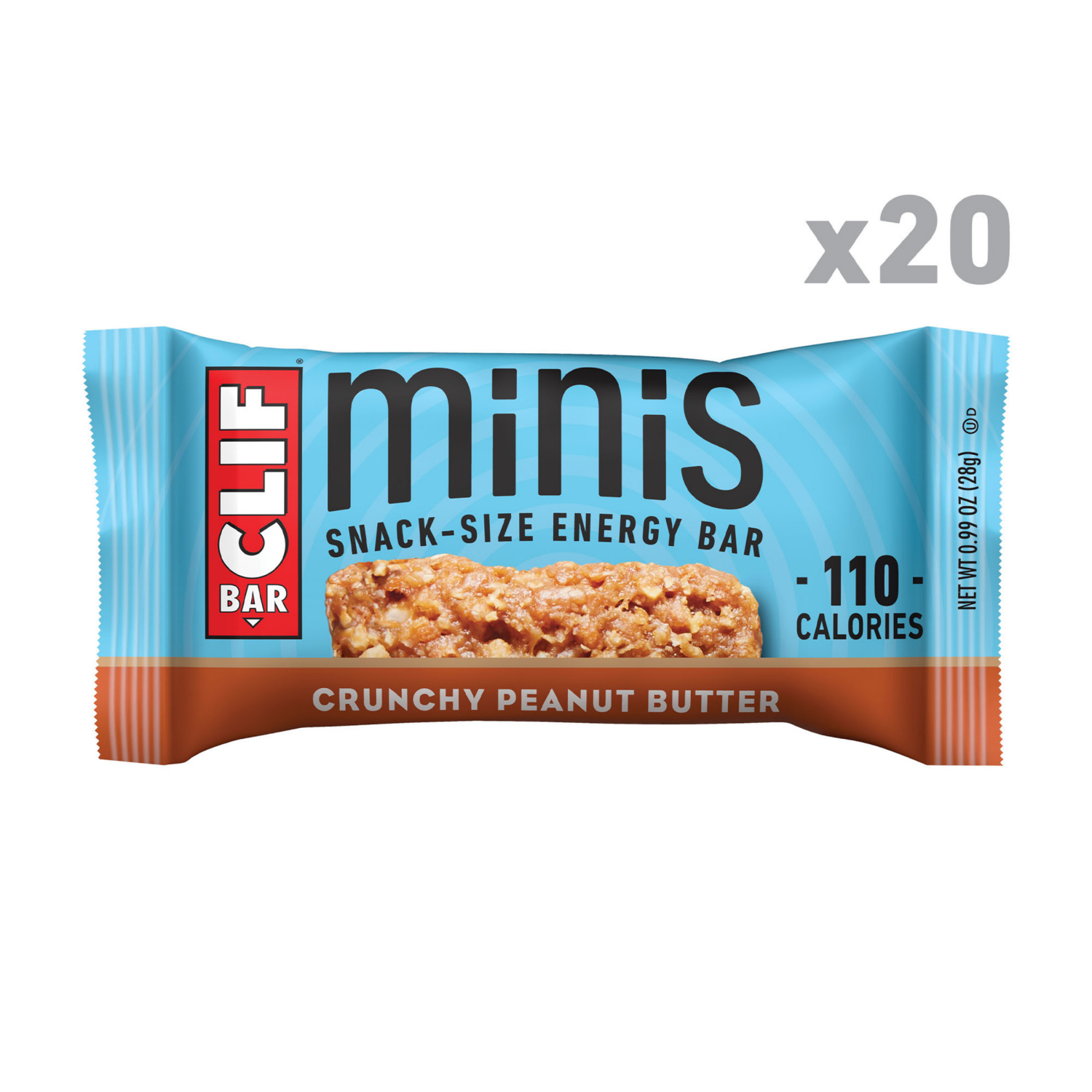 slide 4 of 8, CLIF Bar Crunchy Peanut Butter Bars, 20 ct; 0.99 oz