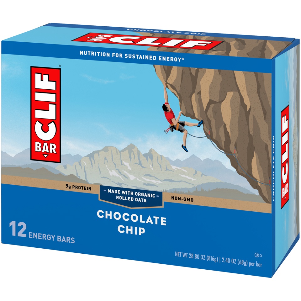slide 4 of 9, CLIF Chocolate Chip Energy Bars 12 - 2.40 oz ea, 12 ct