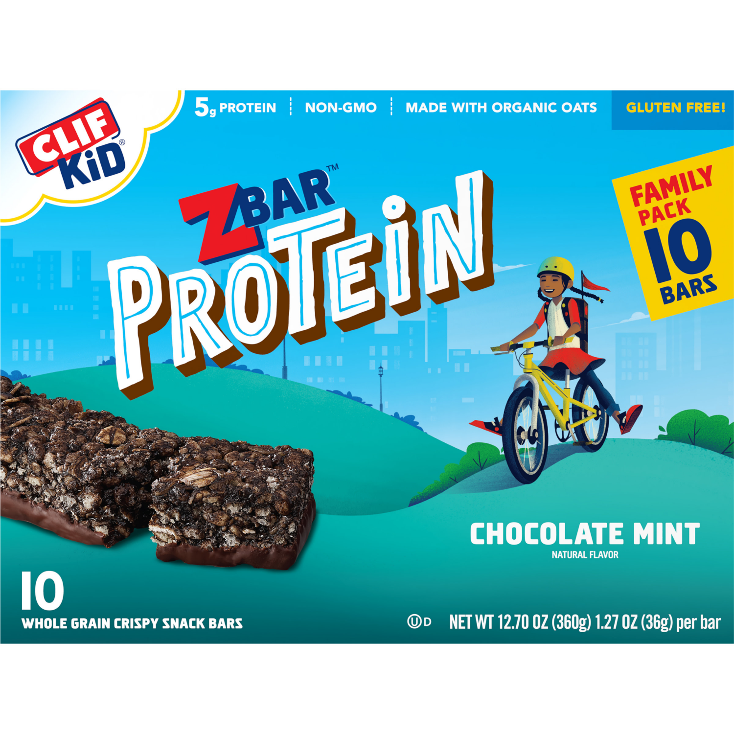 slide 8 of 8, Zbar Protein Chocolate Mint Snack Bars Family Pack 10 - 1.27 oz Packs, 10 ct
