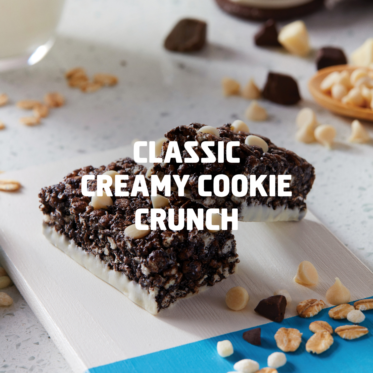 slide 8 of 8, Zbar Protein - Cookies 'N Creme - Crispy Snack Bars - Made with Organic Oats - Non-GMO - 5g Protein - Gluten Free Protein Bars (5 Pack), 5 ct