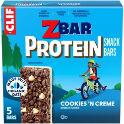 Zbar Protein - Cookies 'N Creme - Crispy Snack Bars - Made with Organic Oats - Non-GMO - 5g Protein - Gluten Free Protein Bars (5 Pack)