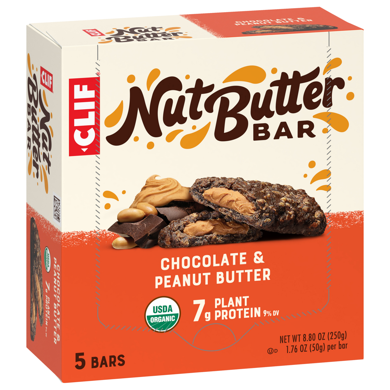 slide 6 of 8, CLIF Chocolate & Peanut Butter Nut Butter Bar 5 - 1.76 oz Bars, 5 ct