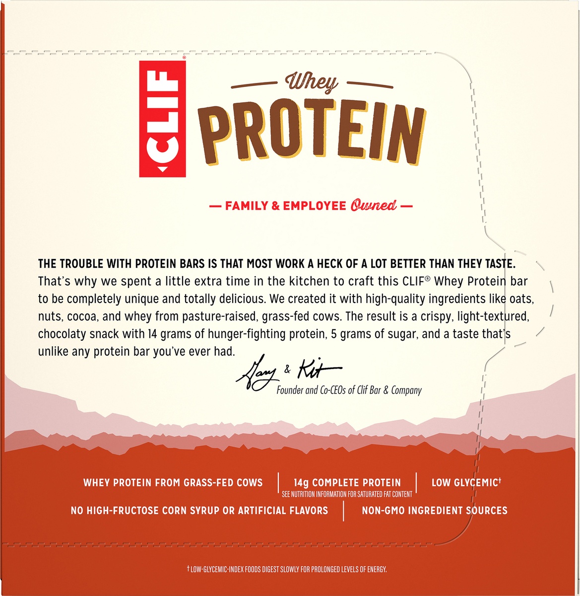 slide 9 of 9, CLIF Whey Protein Bar - Peanut Butter Chocolate, 5 ct; 1.98 oz