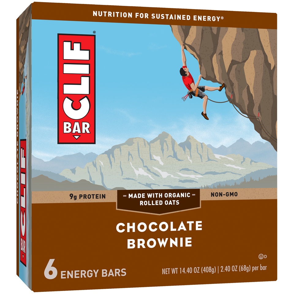 slide 4 of 8, CLIF Chocolate Brownie Energy Bars - 6ct, 14.4 oz