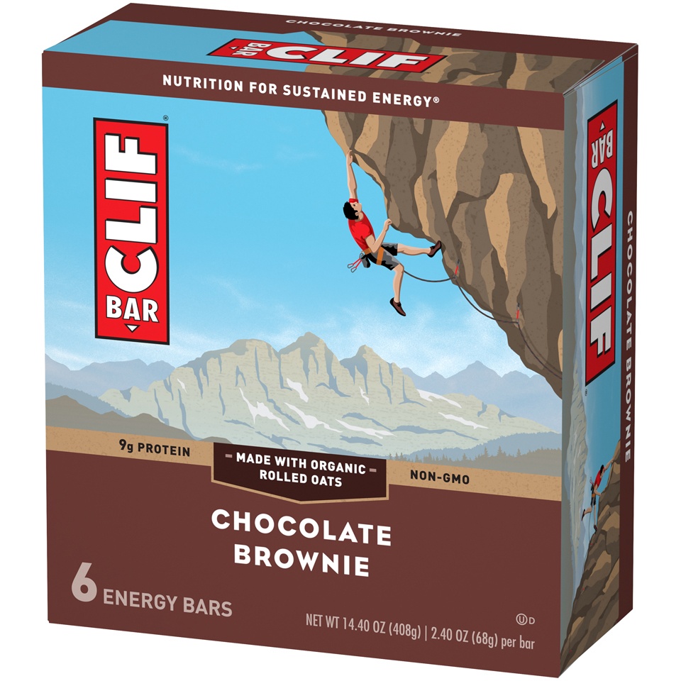 slide 5 of 8, CLIF Chocolate Brownie Energy Bars - 6ct, 14.4 oz