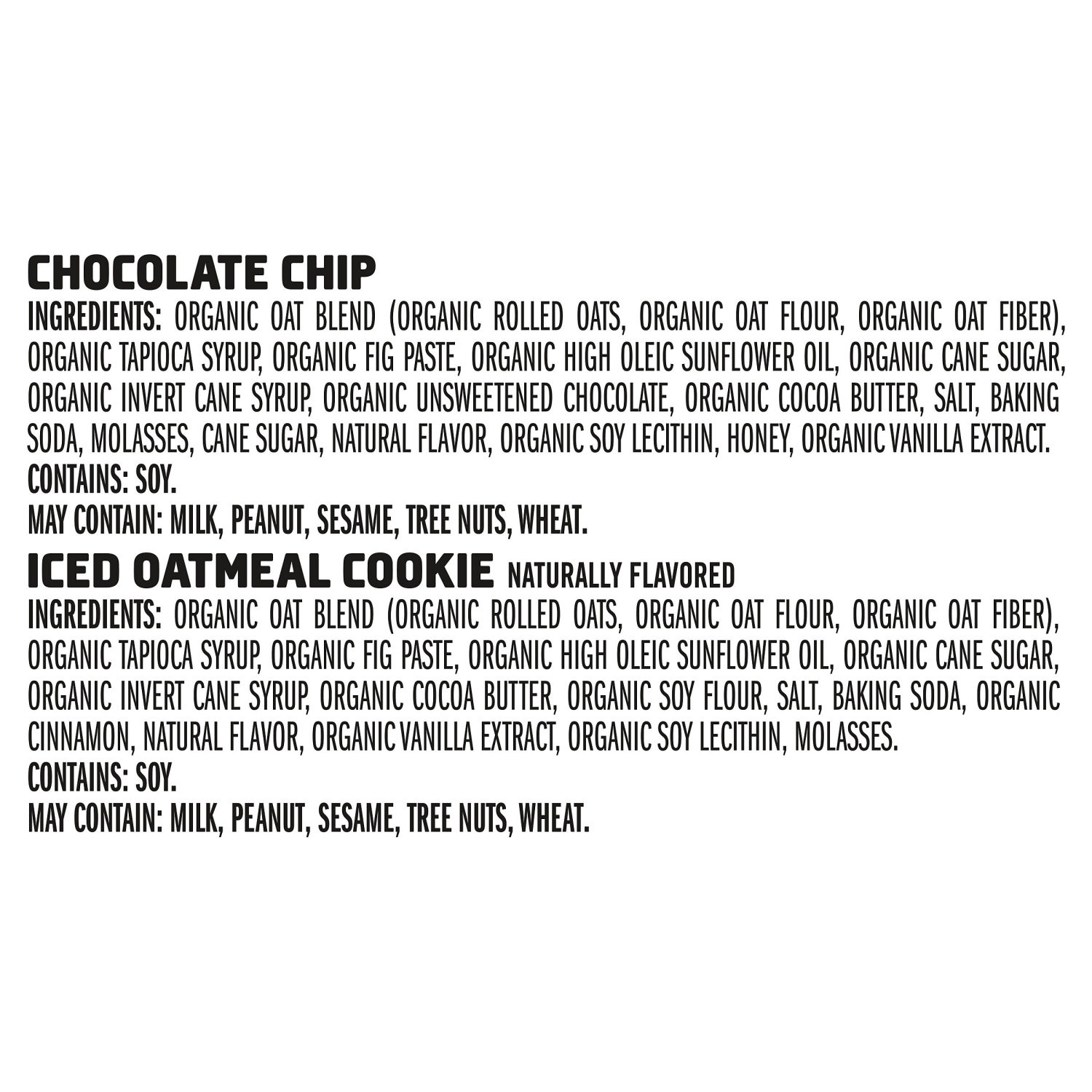 slide 3 of 8, Zbar Chocolate Chip/Iced Oatmeal Cookie Energy Snack Bars Variety Pack 24 - 1.27 oz Packs, 24 ct
