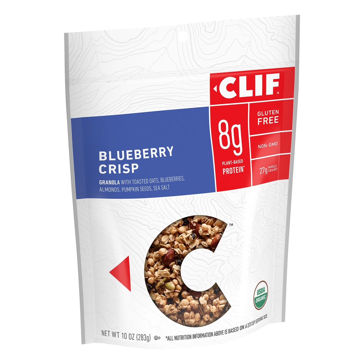 slide 2 of 10, CLIF Energy Blueberry Crisp Granola, 10 oz